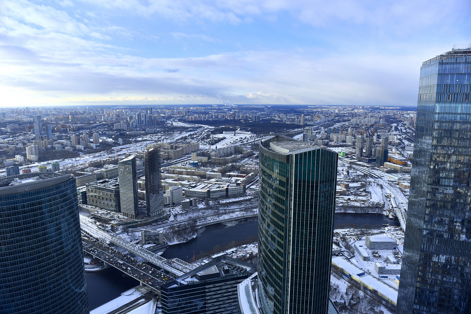 Вид на Москву со смотровой площадки Москва-Сити 89 этаж